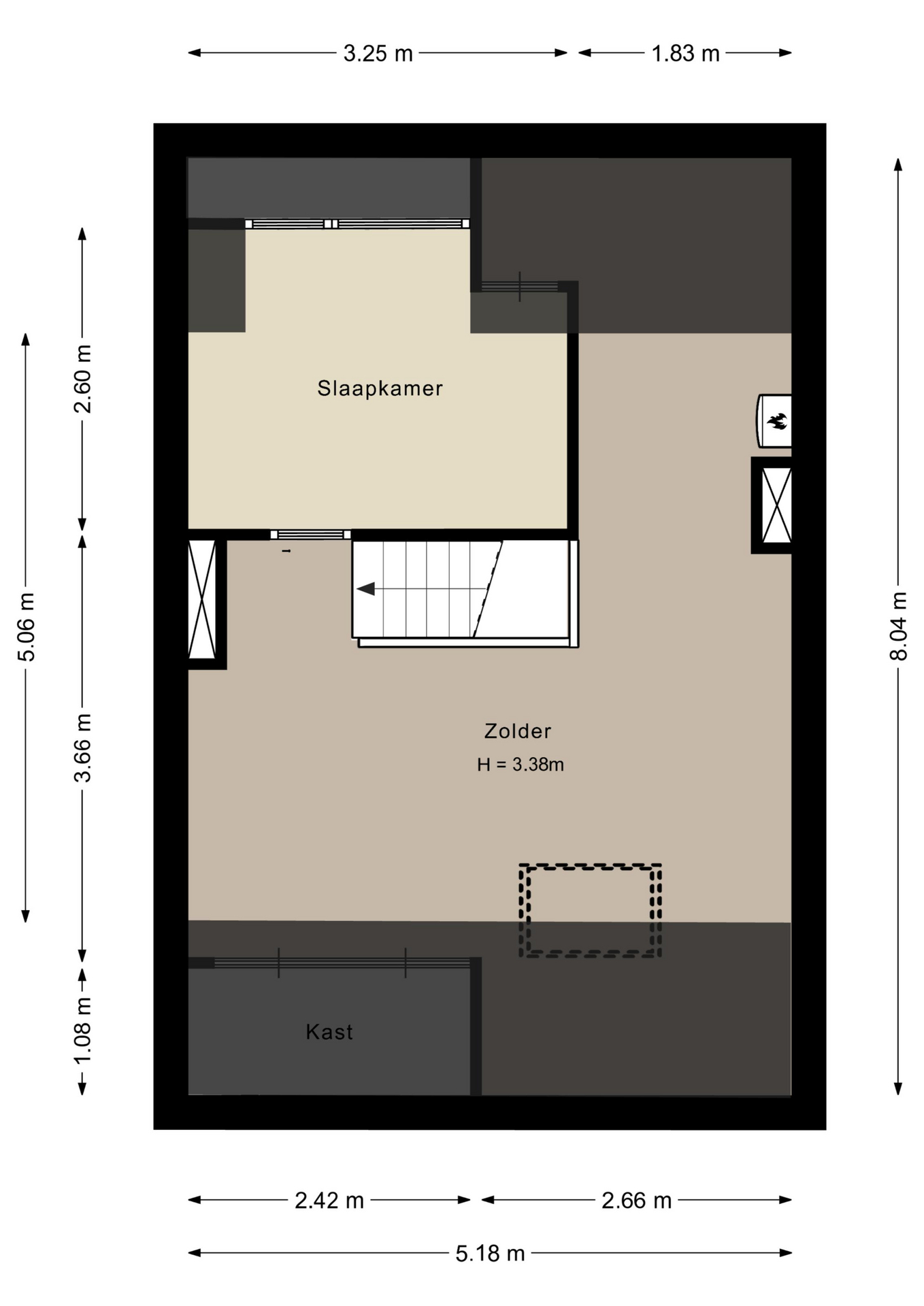 Plattegrond Tweede verdieping