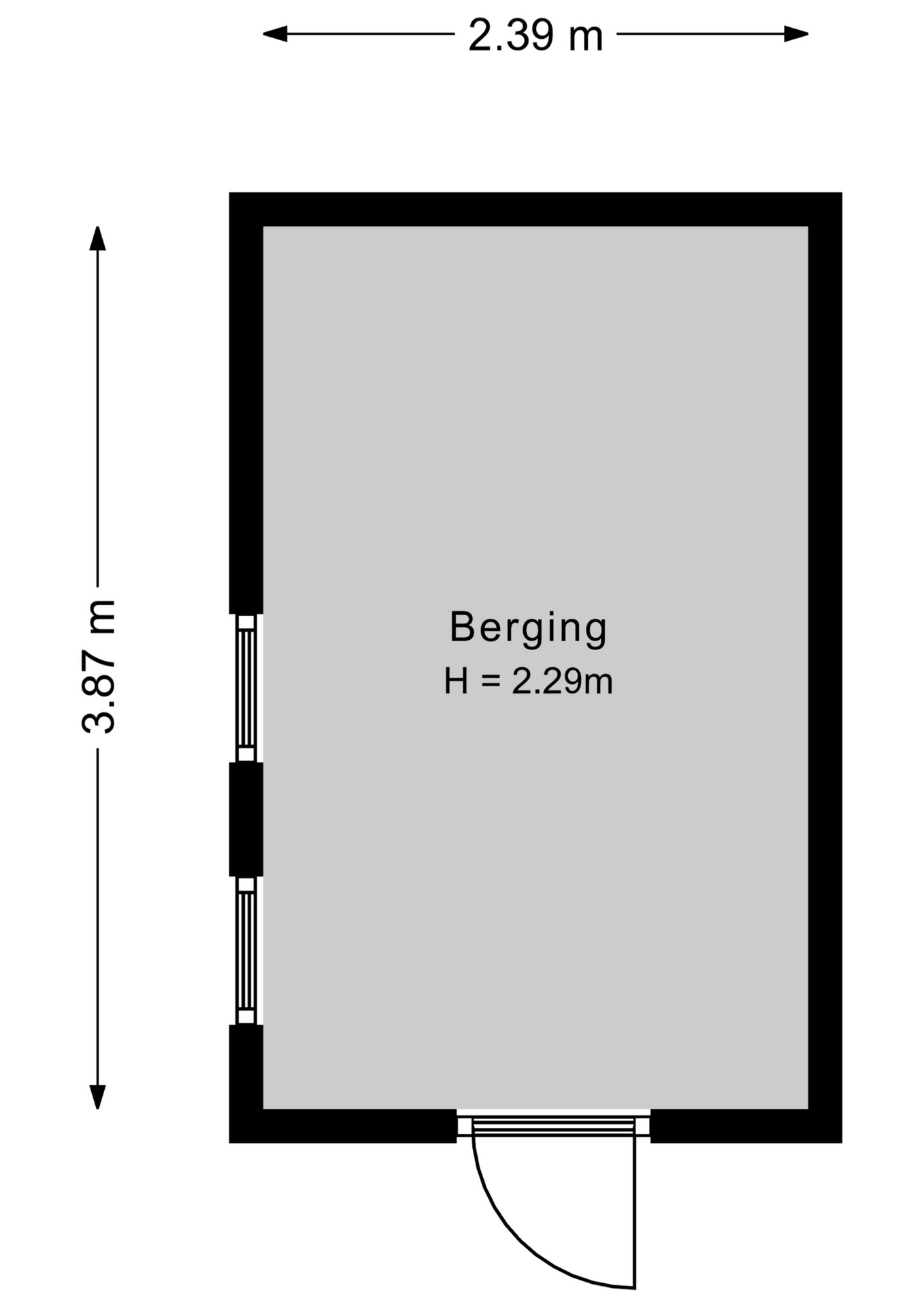 Plattegrond Berging