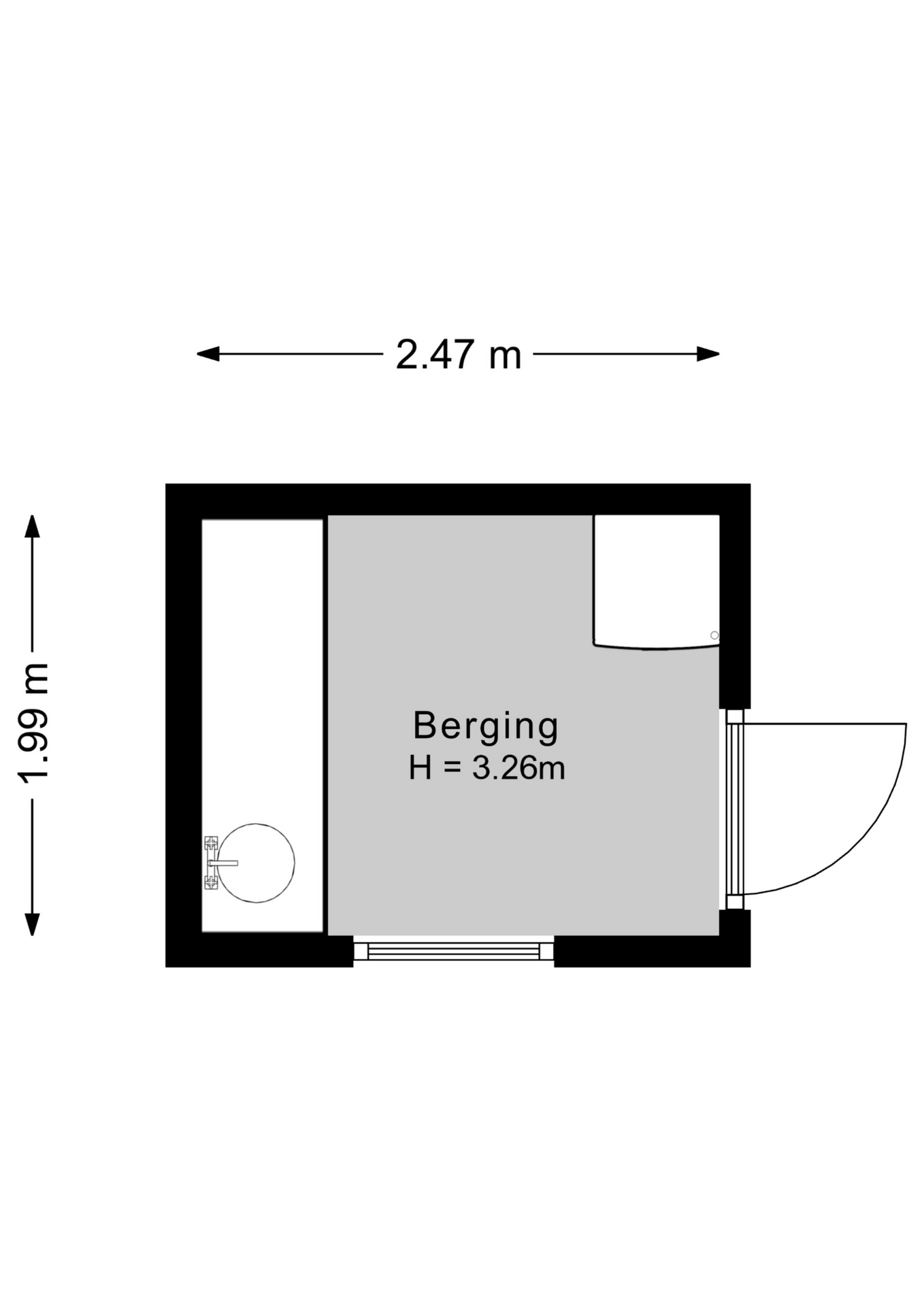 Plattegrond Berging