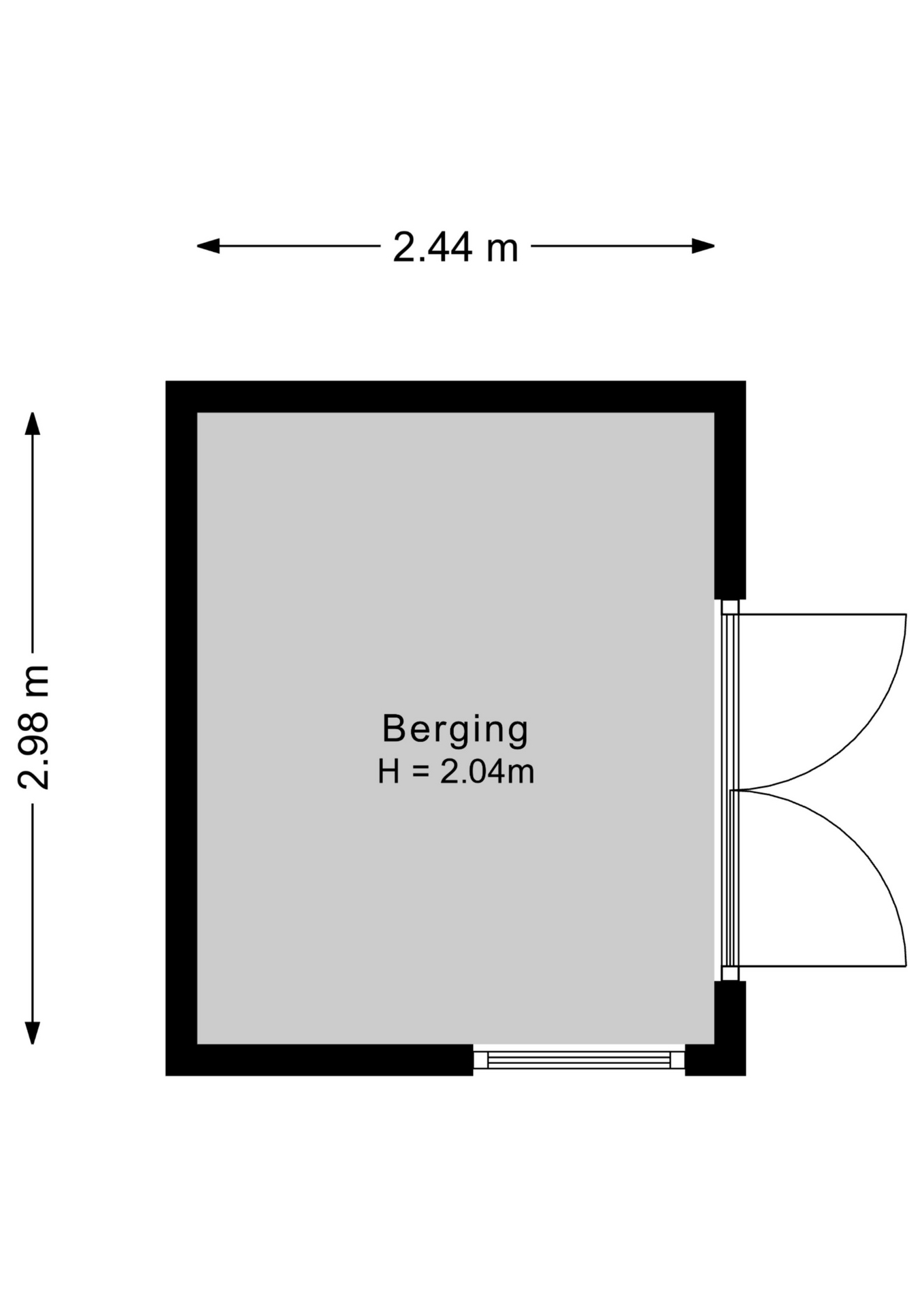 Plattegrond Berging