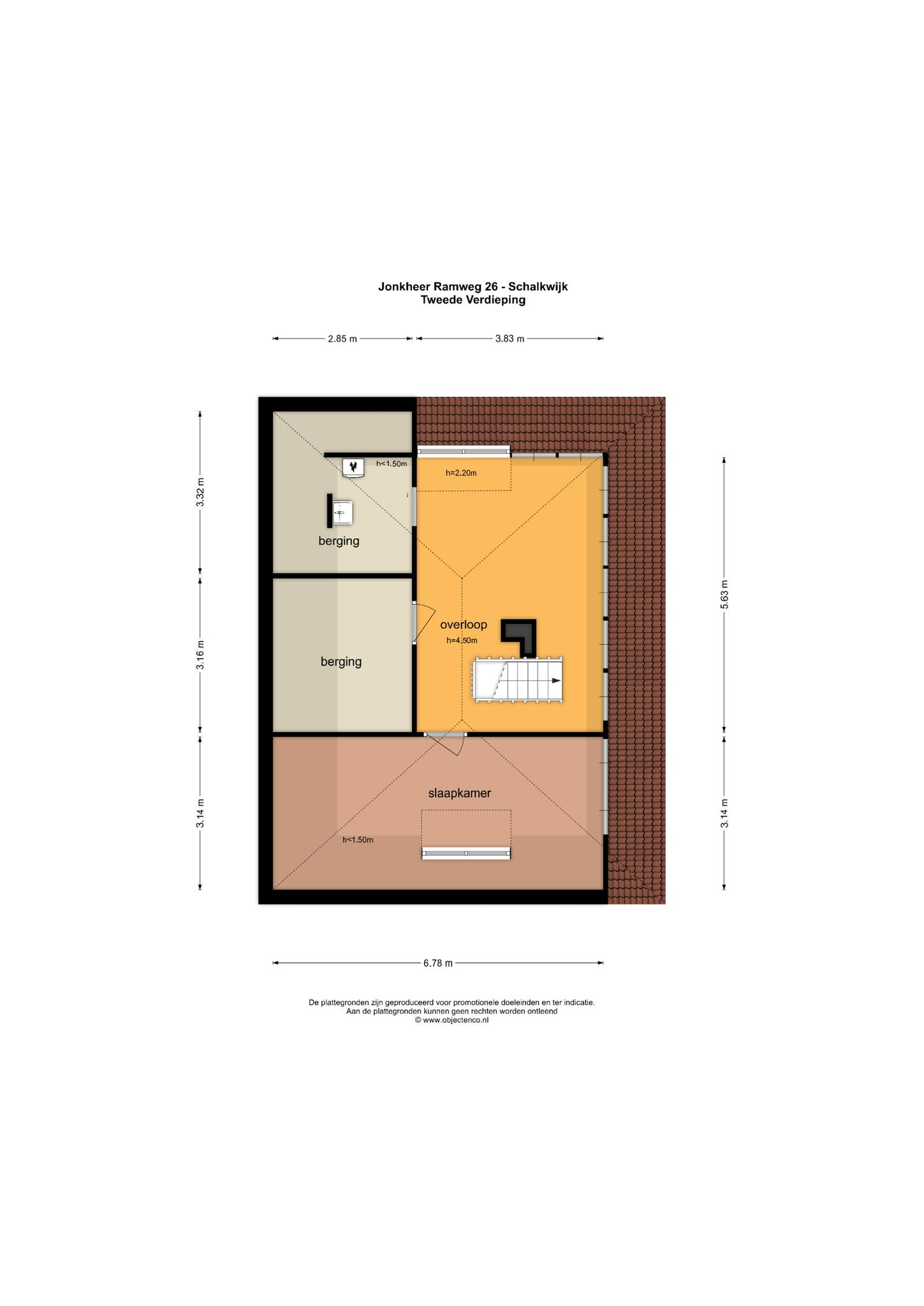 Plattegrond Tweede verdieping